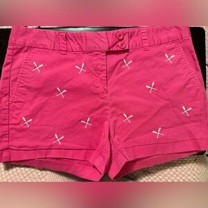 Vineyard Vines Pink Shorts with White Stitching- vibrant and soft